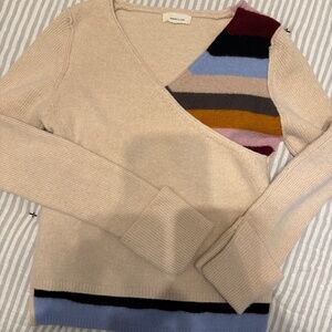 Anthropologie layered wrap sweater